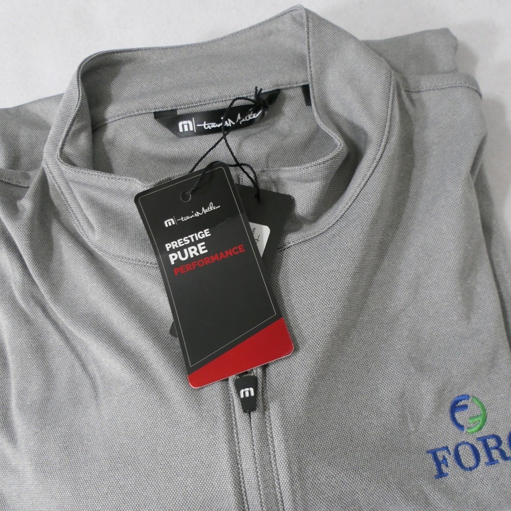 TravisMathew Mens Pullover XL Grey Coto Perf Heather Golfcore Athleisure 1/4 Zip